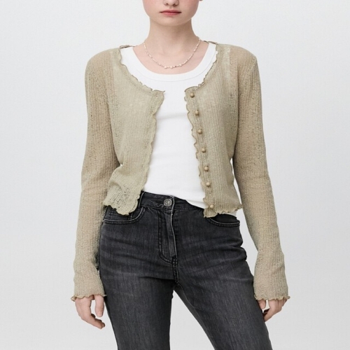 SJYP 린넨 블렌드 저지 가디건 PW2F4SHE04W 428519_이미지