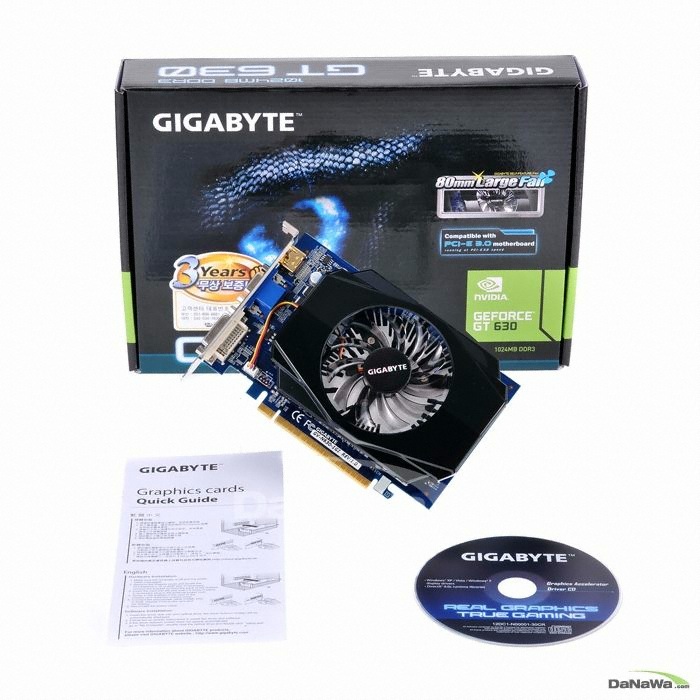 GIGABYTE 지포스 GT630 UD2 D3 1GB 블랙펄_이미지