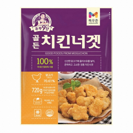 목우촌 주부9단 골든 치킨너겟 720g (3개)_이미지