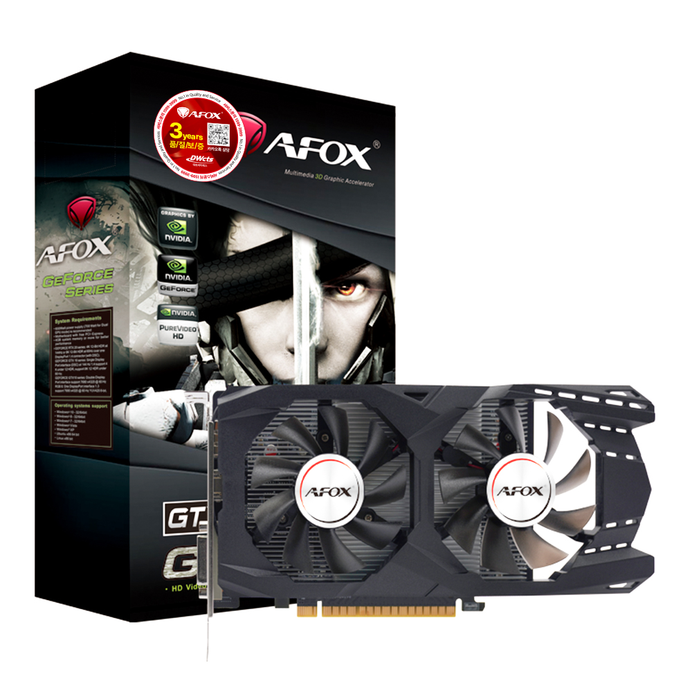 AFOX 지포스 GTX1050 Ti BLACK H7 D5 4GB 대원씨티에스_이미지