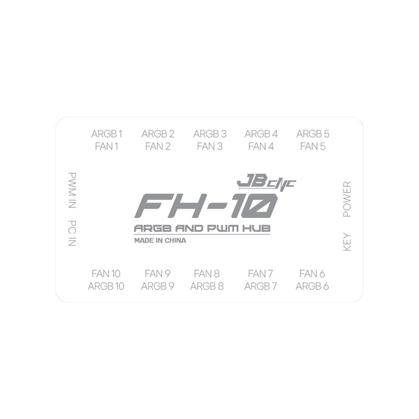JBCNC FH-10 ARGB AND PWM HUB (화이트)_이미지