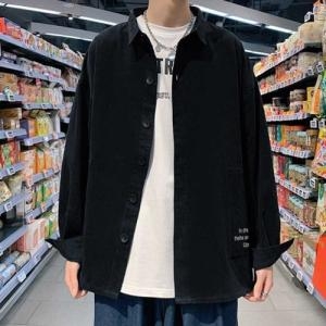 [불명] 남자 오버핏 셔츠 새내기 캠퍼스룩 캐주얼 남방 코디 W9B46F5_이미지
