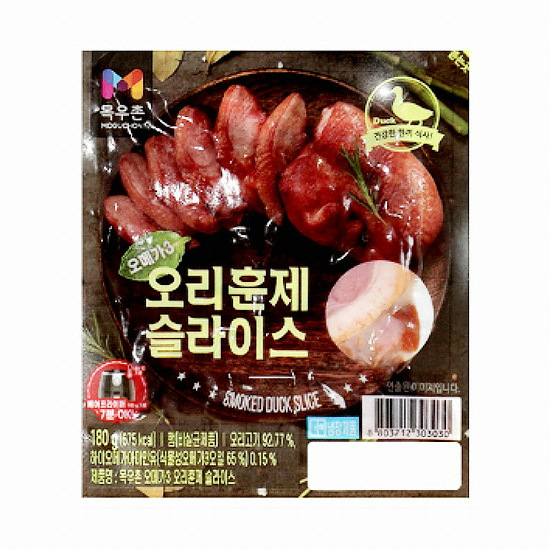 목우촌 오메가3 오리훈제 슬라이스 180g (6개)_이미지