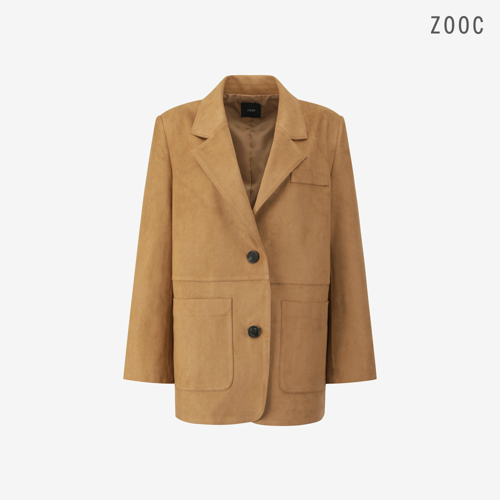 ZOOC 세미 루즈핏 기본 스웨이드 자켓 CA_V261PSF954_이미지