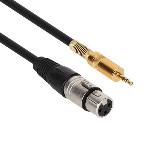 강원전자 XLR 캐논(F) to 3.5mm 스테레오 AUX 케이블 (NMC-XLR304F, 4m)_이미지