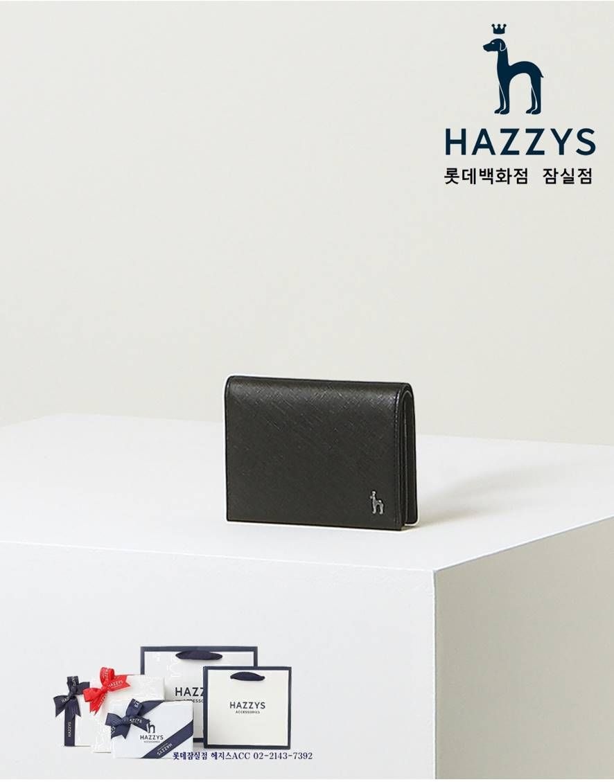 오늘도착 ACC HJHO4E610BK_남성 블랙 퍼피장식 소가죽 명함지갑