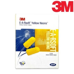 E-A-Rsoft 311-1250 옐로우 네온 유선 폼 귀마개