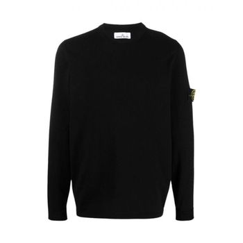Stone Island 5510006 Logo Cotton Crewneck Sweater Black 5510006 로고