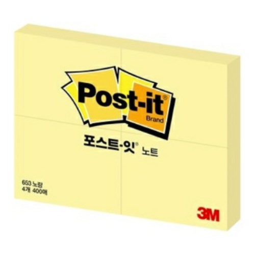 3M 노트 653-4 노랑 (1개)_이미지