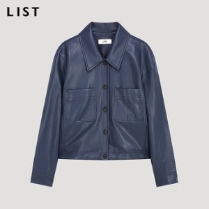 리스트 여성 에코 레더 카라 점퍼 TWWJPP50020_이미지