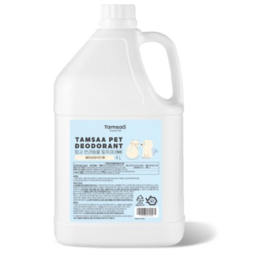 탐사 반려동물 탈취제 베이비파우더향 리필 4L (1개)