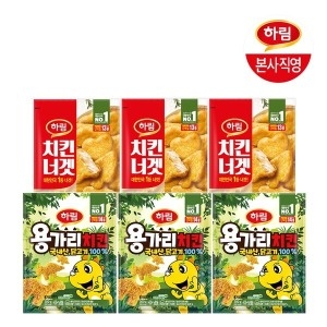 하림 용가리치킨300g 3봉+치킨너겟300g 3봉_이미지