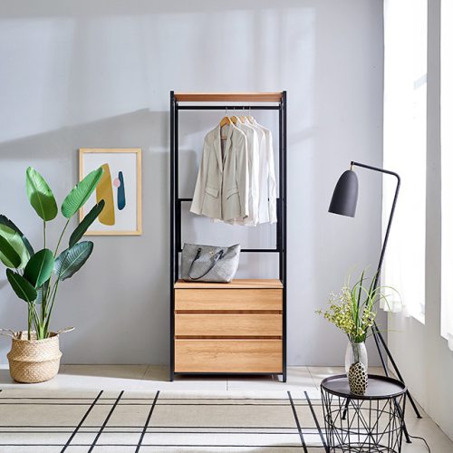 우아미가구 초프라 1단 행거세트 3단 서랍형