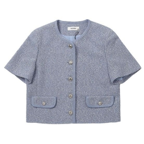 인동에프엔 쉬즈미스 메탈 라운드 트위드 자켓 SWWJKP21150