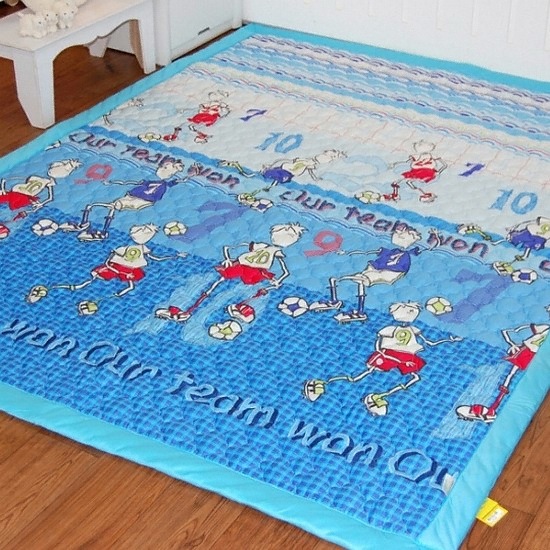 히코센카라 Football 면 카페트(MX10-003) (205x150cm)_이미지
