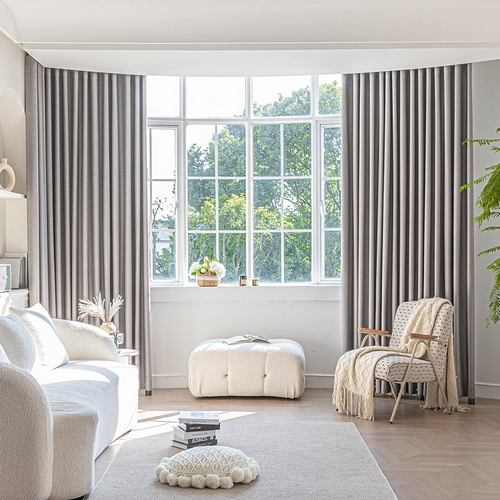 지나송 트윌 형상기억 레일형 암막커튼+레일 세트 (2장, 중형, 170x230cm)_이미지