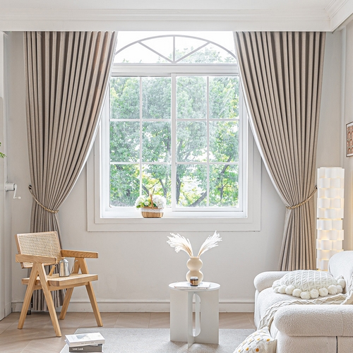 지나송 트윌 형상기억 레일형 암막커튼+레일 세트 (2장, 중형, 170x230cm)_이미지