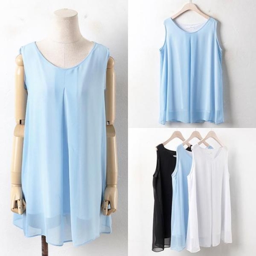 위쉬몰 IR 민소매쉬폰블라우스 1947H504 빅사이즈 33572130A