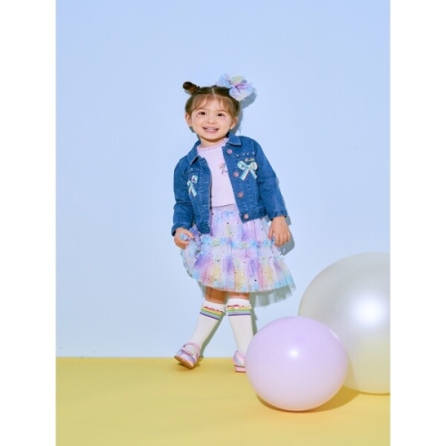 프렌치캣 백 리본 장식 데님 JK Q51DBK060C_이미지