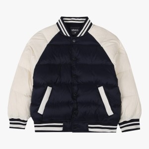 유솔 주니어 동아쇼핑점 겨울 많은 핫 아이템 아동공용 라글란 다운 야구점퍼 ULJD25TY1 네이비 160_이미지