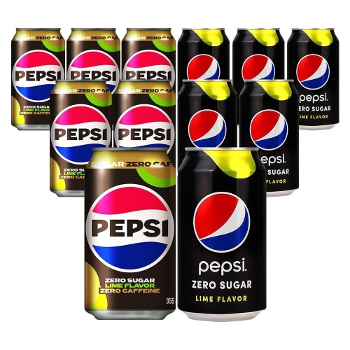 롯데칠성음료 펩시콜라 제로 라임 355ml + 제로카페인 355ml (12개)_이미지