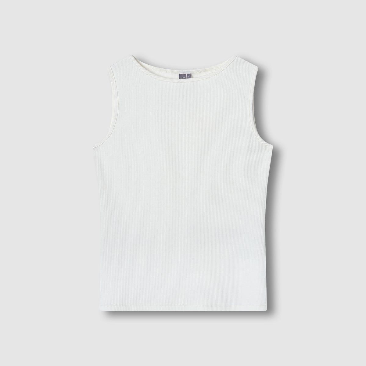 자연주의 여 코튼 립 보트넥 민소매 티셔츠 WHITE/ BROWN/ MELANGE GREY/ ZET BLACK/ BLACK 1278630