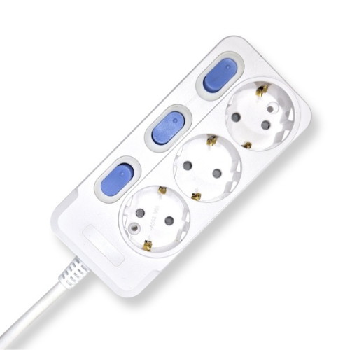 멀티탭코리아 탭스온 3구 16A 개별스위치 멀티탭 (3m)