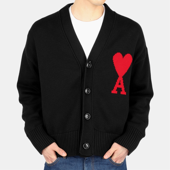 AMI 빅하트 A로고 오버핏 가디건 UKC003 016 009이미지입니다. 누르면 해당 게시물로 새창이동합니다.