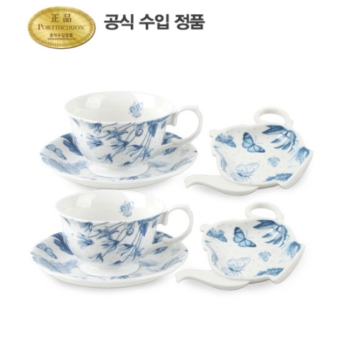 포트메리온 보타닉블루 커피잔 & 티백세트 (2개)_이미지