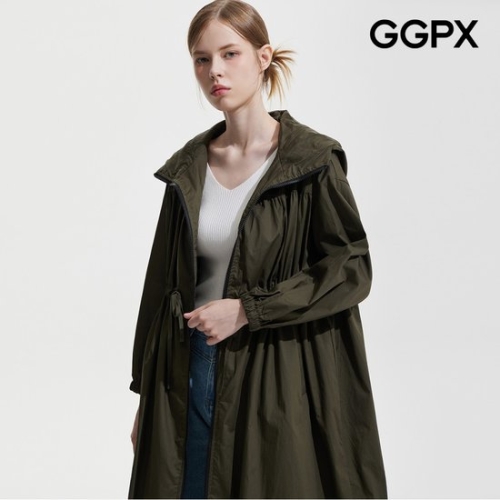 GGPX 루즈핏 가을 빅 후드 롱 야상 점퍼 GP9JP006F_이미지