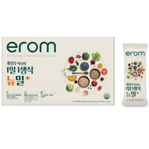 이롬 황성주 1일1생식 뉴밀 플러스 30g 21포 (5개)