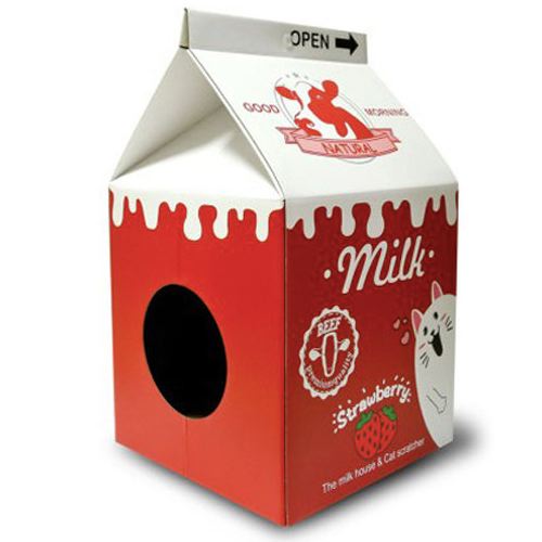 테비토퍼 밀크 하우스 스크래쳐 딸기우유_이미지