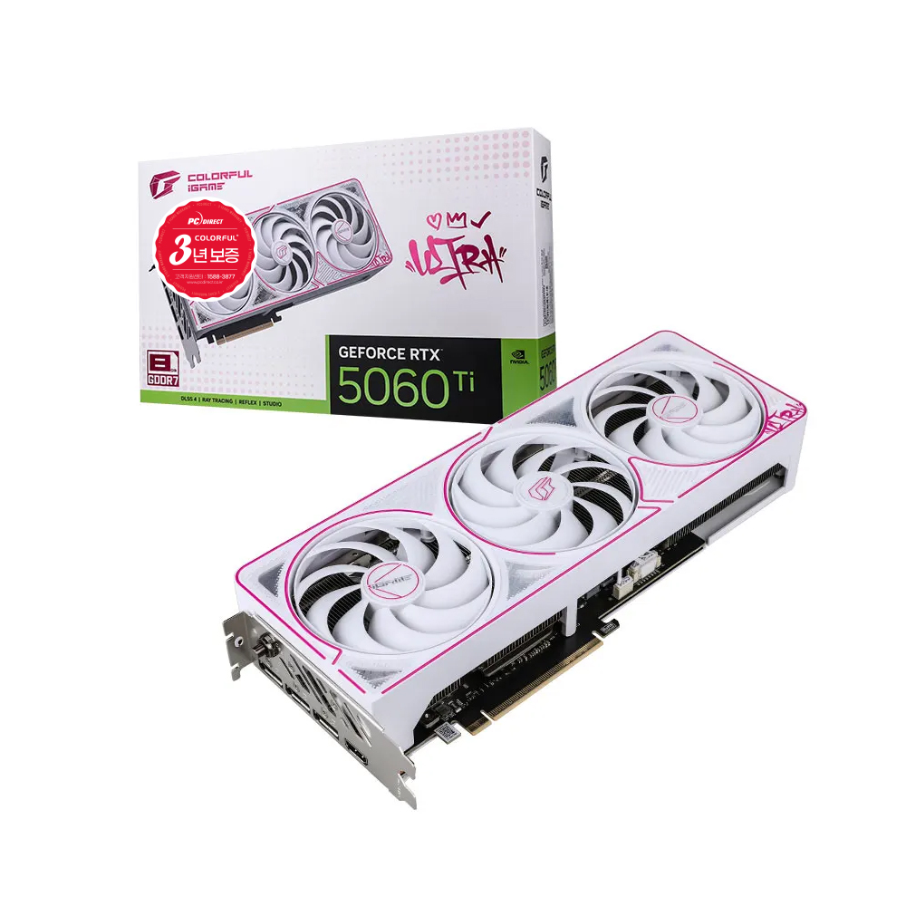 COLORFUL iGame ������ RTX 5060 Ti ULTRA OC White D7 8GB �Ǿ���Ʈ