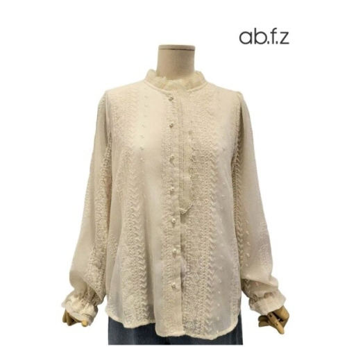 Ab.f.z 레이스 디테일 긴팔 블라우스APA2HB31D_이미지