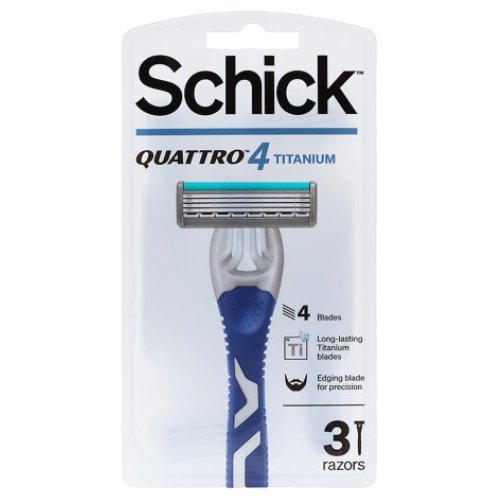 리뉴얼 쿼트로4 티타늄 일회용 면도기