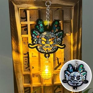 오렌지몰 자개공예 나전칠기 만들기 키트 DIY 반딧불 LED 아크릴 키링-용 1115398