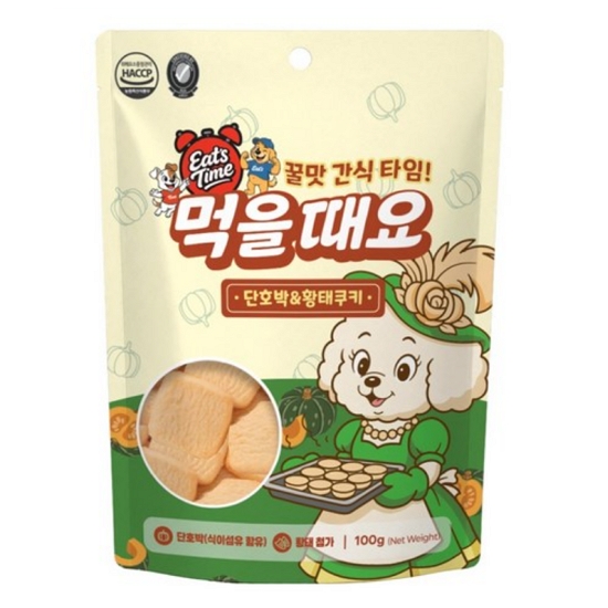 바우와우 잇츠타임 먹을때요 단호박&황태쿠키 100g