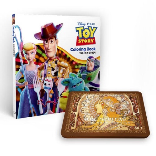 디즈니 픽사 토이 스토리 컬러링북 + 색연필 50색 세트