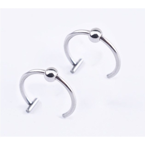 월간 써지컬스틸 립커프 페이크 가짜 일술 피어싱 2개 묶음 2개 세트