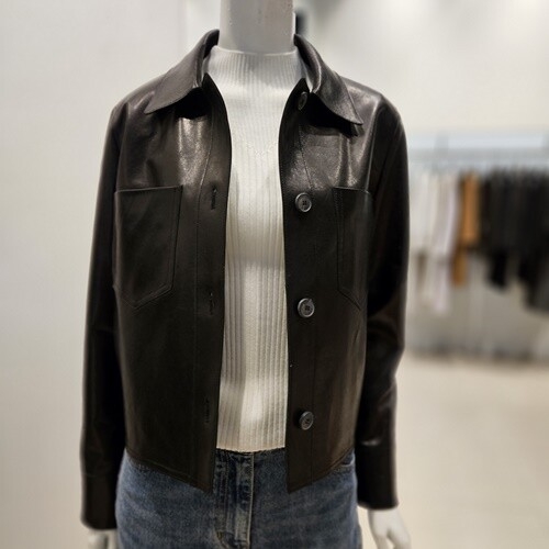 DECO 카라 램 베지터블 가죽 자켓 P4H13LJK020