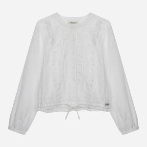 써스데이아일랜드 리본 자수 블라우스 T256MBL175W_이미지