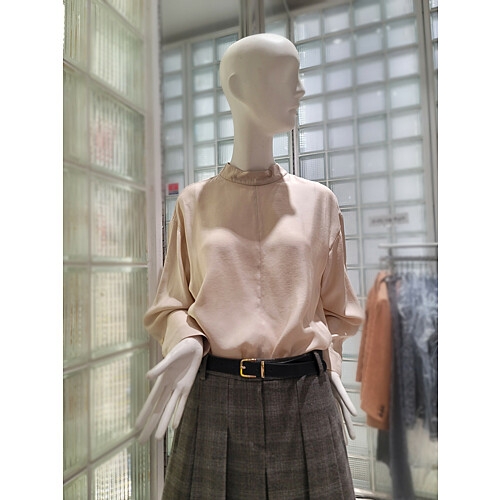 ZOOC Z00C 하이넥 단추 블라우스 V254MSC931_이미지