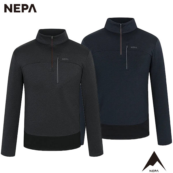 등산티셔츠 마운틴 블럭 브러쉬드 집업 티셔츠 7J75405