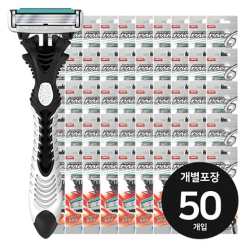 도루코 페이스6 일회용면도기 SX A100 (50개)_이미지
