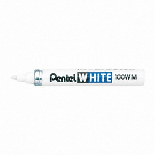펜텔 화이트 마카 100W S 소 M 중 L 대 /유성안료 화이버촉흰색 백색 선택
