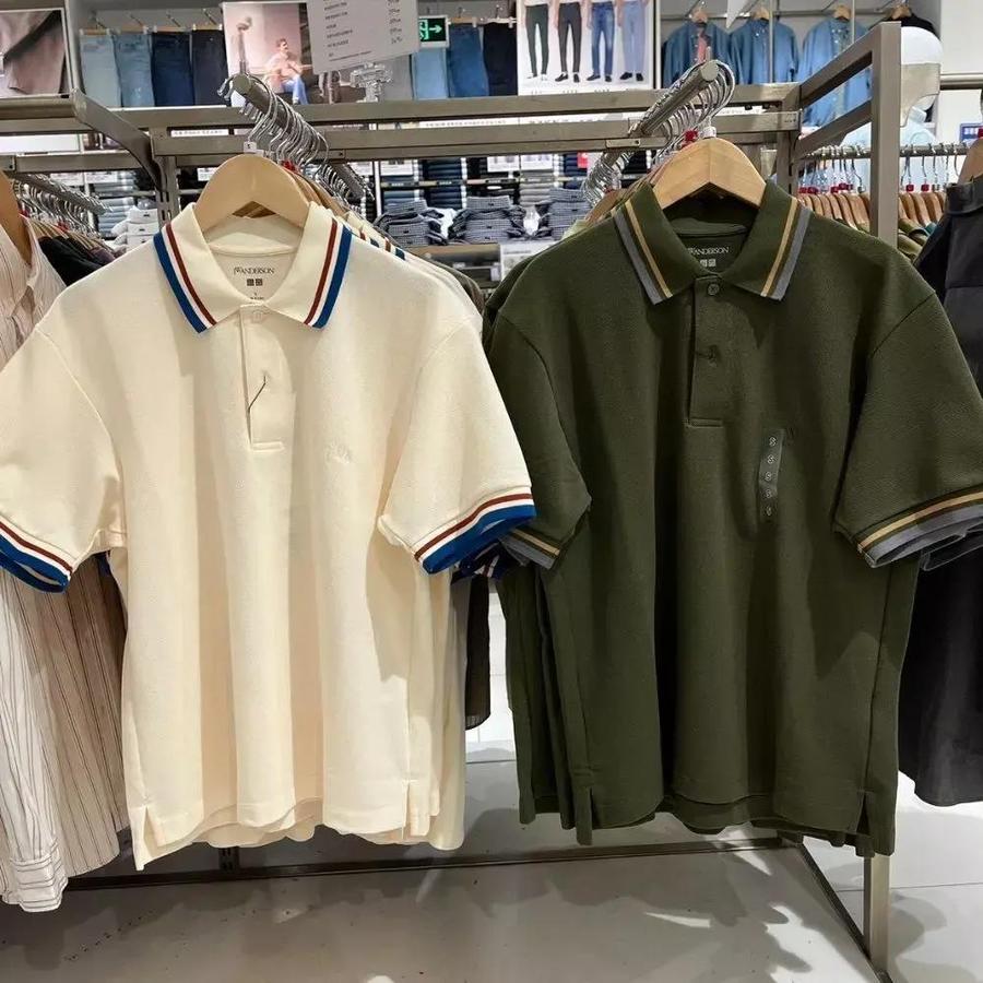 디자이너 협업 JWA 남성복 458078 빠르게 건조되는 POLO 반소매 줄무늬