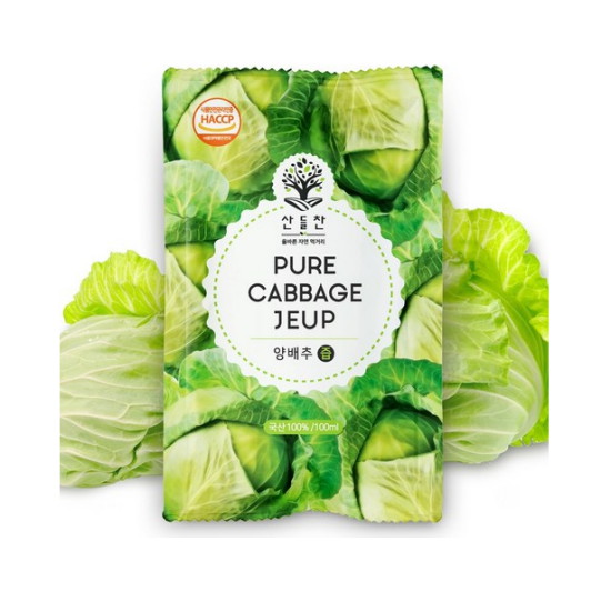 산들찬 퓨어 양배추즙 100ml 60포 (5개)