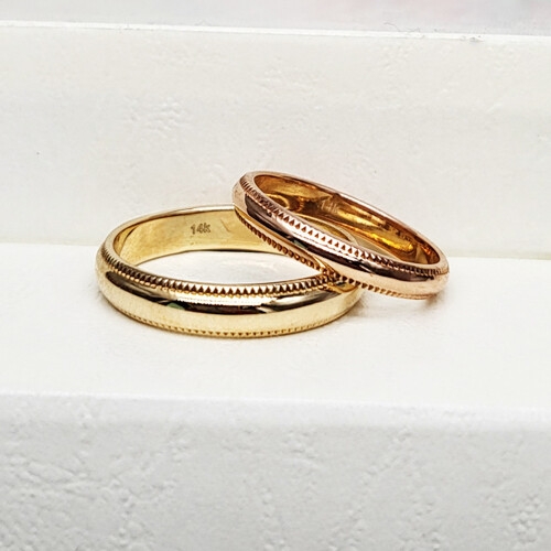 커플레인 18K 밀그레인 커플링 한쌍 4mm R18CR099_4_이미지