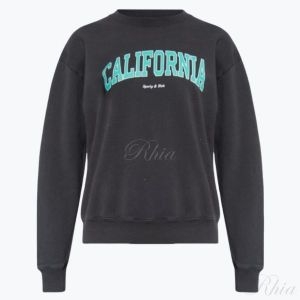 수프 스포티앤리치 캘리포니아 크루넥 페이드 블랙/ 링 그린/화이트 ST071514501BA02 맨투맨