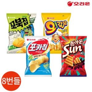 오리온 스낵 4번들 6묶음 꼬북칩 오감자 포카칩 썬칩_이미지
